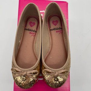 Gold Glitter Ballet Flats - So cute and sparkly